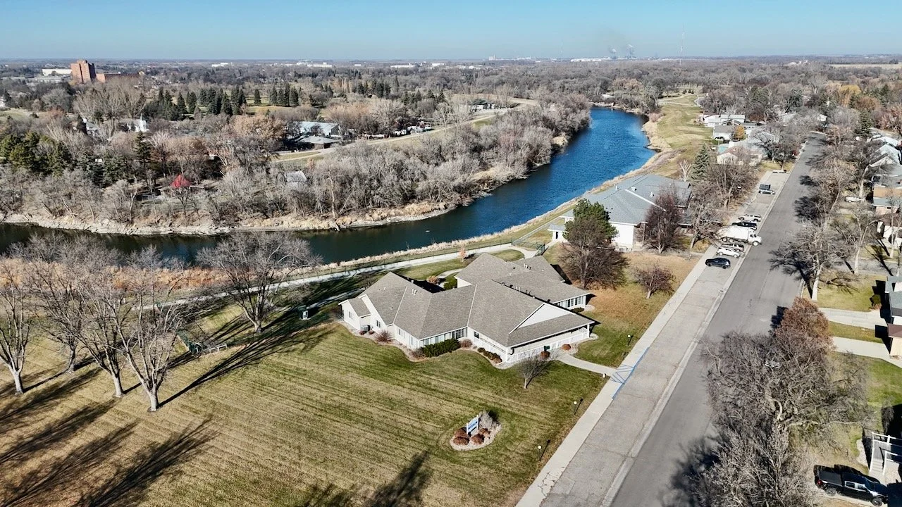 Aerial view of the property