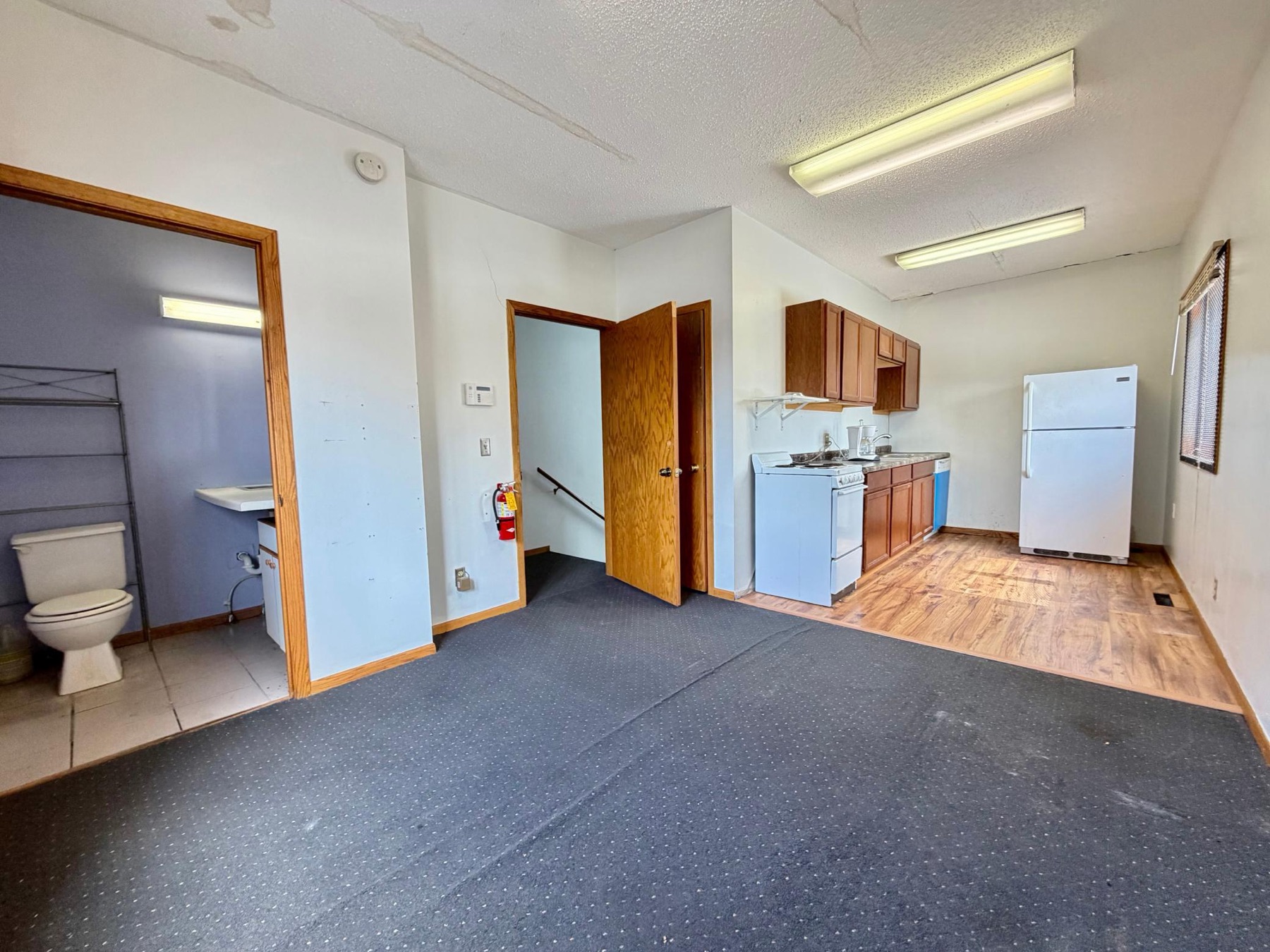 Office and kitchenette area