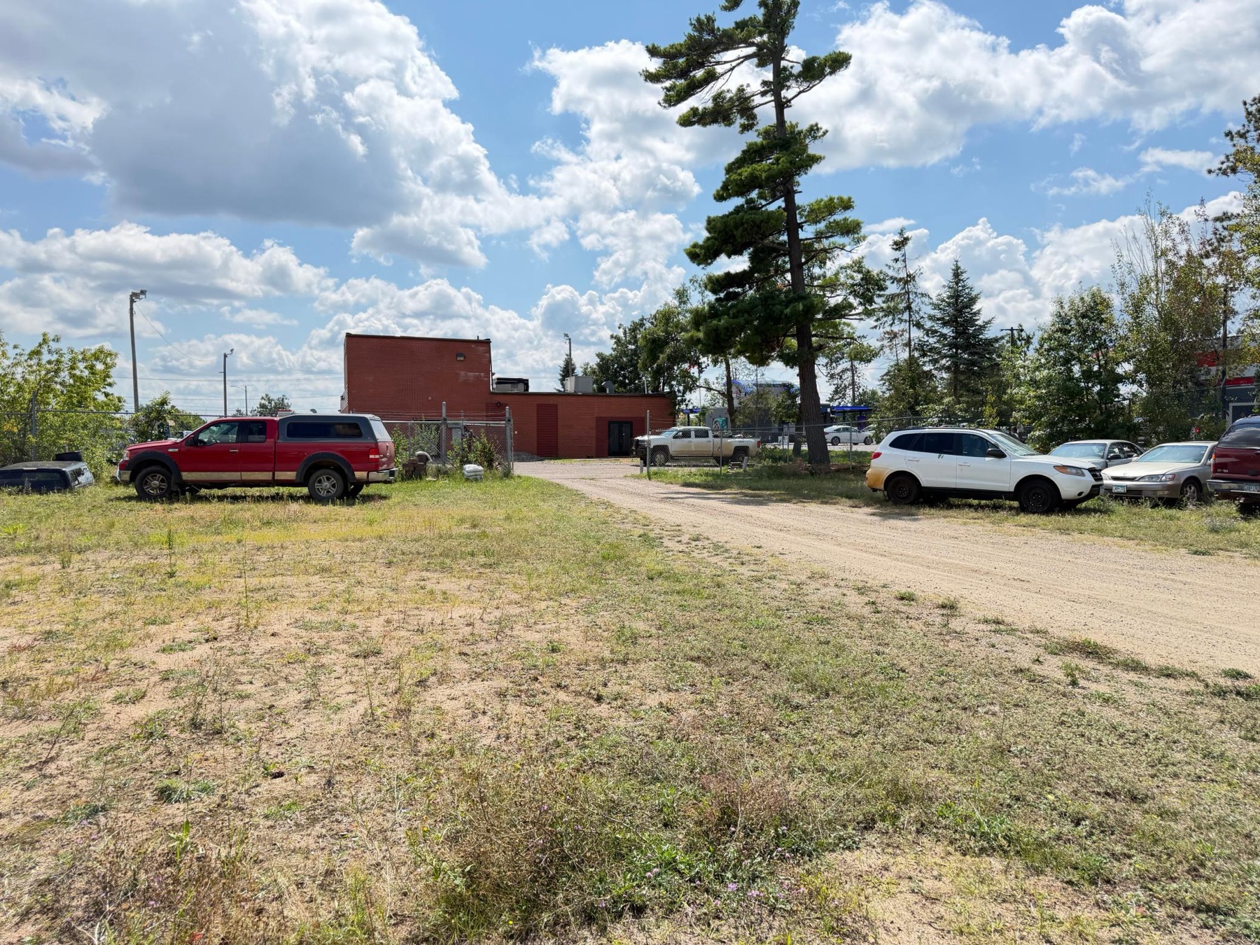 Fenced rear lot for secure outdoor storage