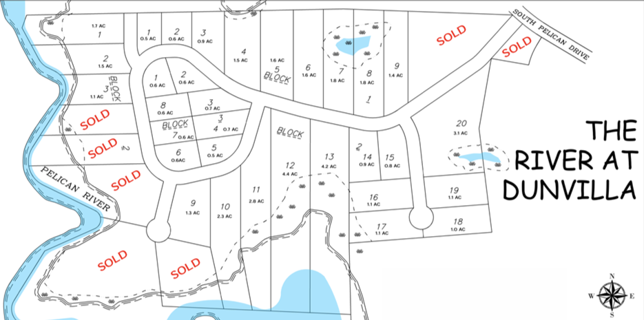The River at Dunvilla — lot plat map
